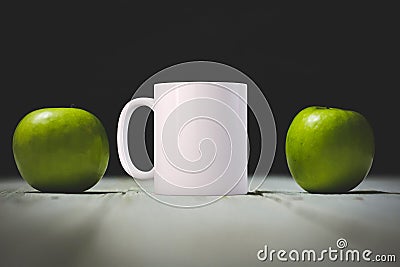 White blank coffee mug ready for your custom design/quote. Stock Photo