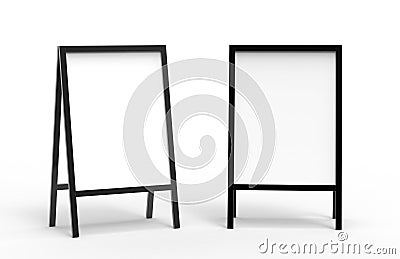 White blank empty Business Roll Up and Standee Banner display mock up Template for your Design Presentation. 3d r Stock Photo