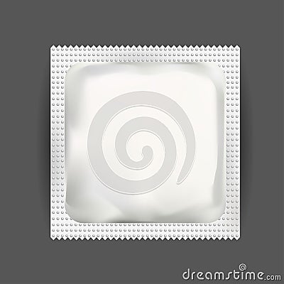 White Blank Foil Pouch Packaging For Medicine Drugs , Coffee, Salt, Sugar, Pepper, Spices, Sachet, Sweets Or Condom. Mock Vector Illustration