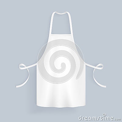 White blank kitchen cotton apron vector illustration Vector Illustration