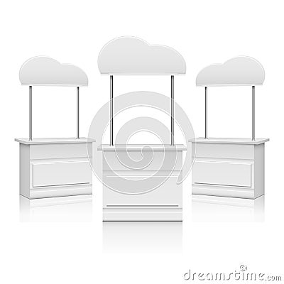 White blank promotion trade stand vector illustration Vector Illustration