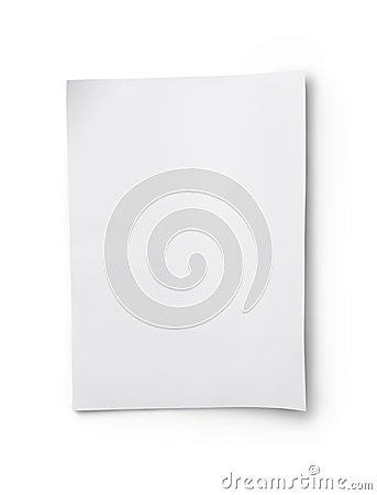 White blank sheet of paper Stock Photo