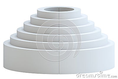 White Blank showcase as podium or ladder Stock Photo