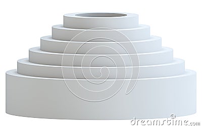 White Blank showcase as podium or ladder Stock Photo