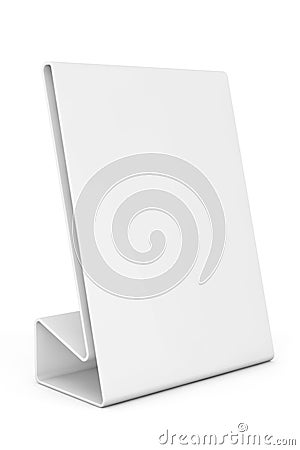 White Blank table plate card Stock Photo