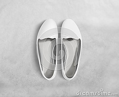 White blank women shoes mockup stand , clipping path. Stock Photo
