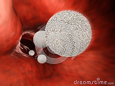 White blood cells in vein Stock Photo