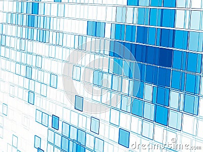 White and blue background - abstract digitally generated image Stock Photo