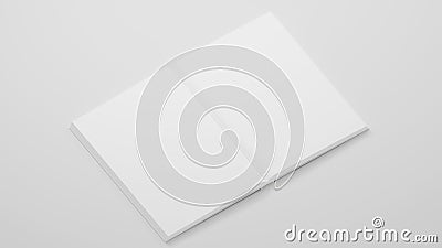 A4 white book mockup. Empty book. Clean open book mockup Stock Photo