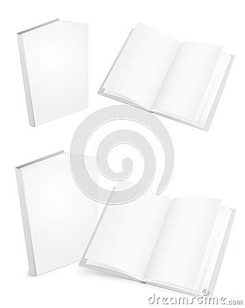 White books Vector Illustration