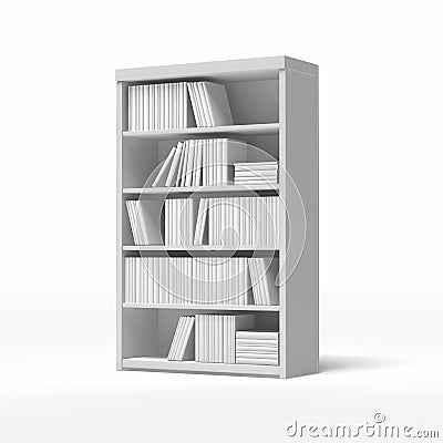 White bookshelves Stock Photo