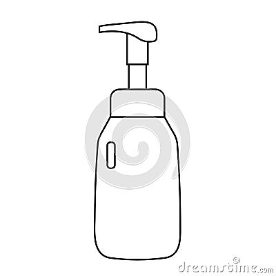 White bottle vector for shampoo, Cosmetic, spa, food. product packaging. cosmetic package. shampoo, shower cream bottle pump icon Vector Illustration