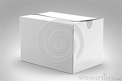 white box package on whitebackground Stock Photo