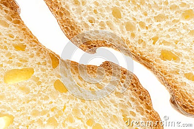 White bread slice (with crusts) Stock Photo