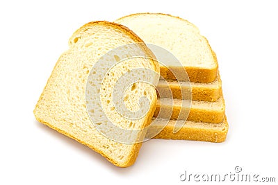 White bread on a white Stock Photo