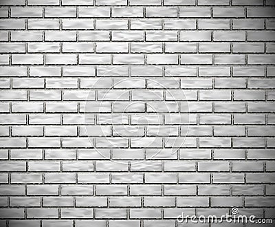 White brick wall Vector Illustration