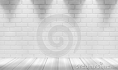 White brick wall background Cartoon Illustration
