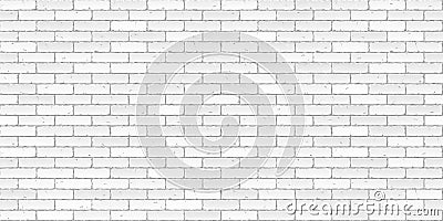 White brick wall texture Vector Illustration