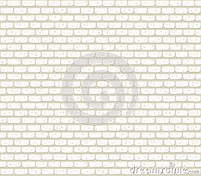 White brick wall texture seamless vector illustration Vector Illustration