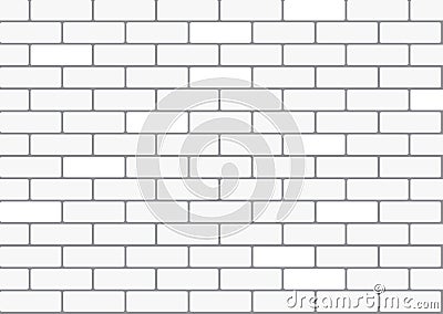 White brick wallpaper Vector Illustration