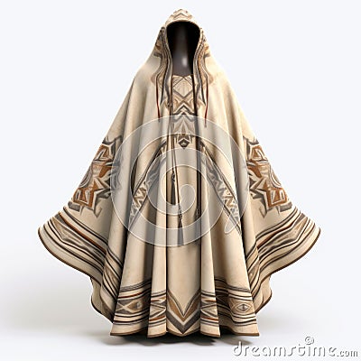 Hyper Realistic Gold And Black Women's Cloak: A Stunning Blend Of Indian Traditions And Modern Design Stock Photo