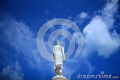 White Buddha Stock Photo