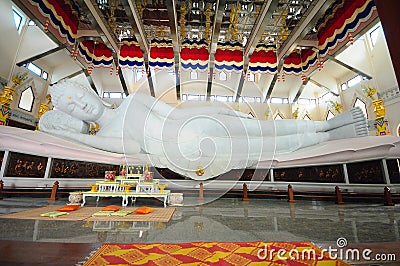 White Buddha statue Stock Photo