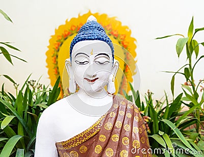 White Buddha statue Stock Photo