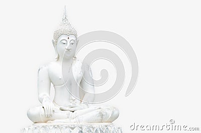 White Buddha statues Stock Photo