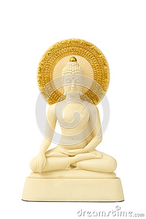 The White Buddha on white background Stock Photo