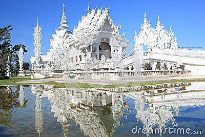 White Buddhist temple Stock Photo