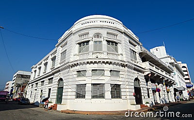 White buildings in Penang, Malaysia Editorial Stock Photo