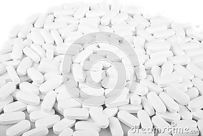 White calcium pills Stock Photo