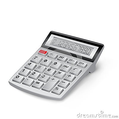 White calculator Vector Illustration