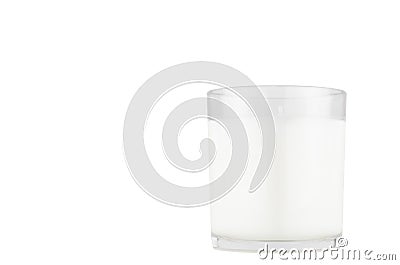White candle in transparent glass isolated, mock up for branding identity of product, advertising, presentation, design of packing Stock Photo