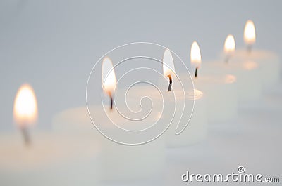 White candles Stock Photo