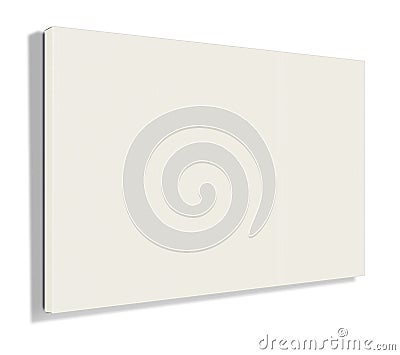 White Canvas Wraps template for presentation layouts and design. 3D rendering Stock Photo