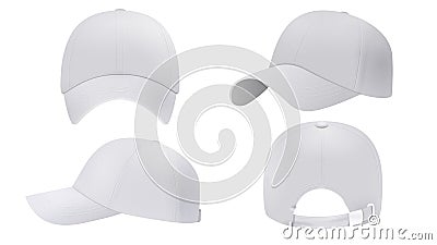 White cap Mockup, realistic style Vector Illustration