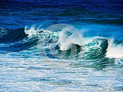 White Capped PacificOcean Waves, Sydney, Australia Stock Photo