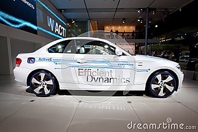 White car BMW Concept ActiveE Editorial Stock Photo