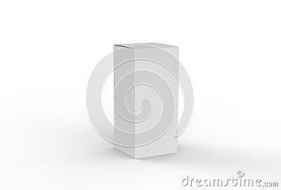 White cardboard box mock up. 3D illustrating. Stock Photo