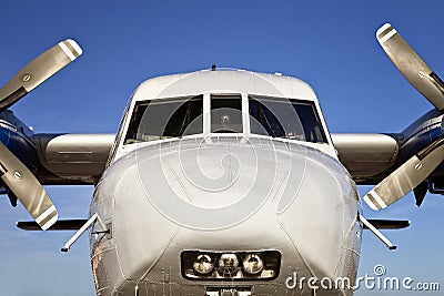 White Cargo Plane Stock Photo