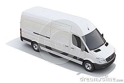 White cargo van Stock Photo