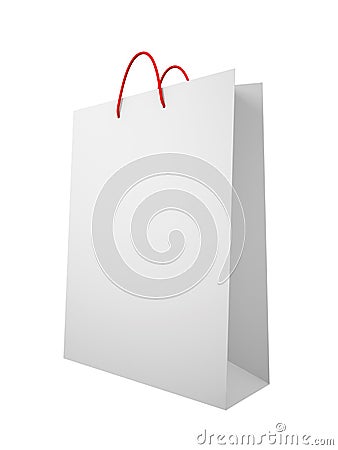 White carrier paper bag Cartoon Illustration