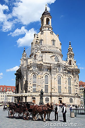 White cathedral of Dresden Editorial Stock Photo