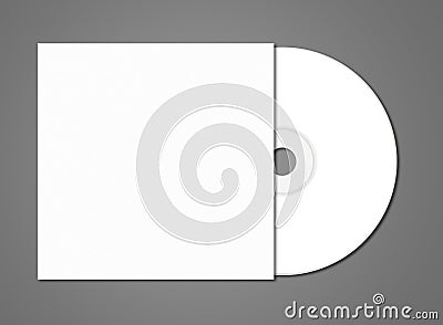 White CD - DVD mockup template isolated on Dark Grey Stock Photo