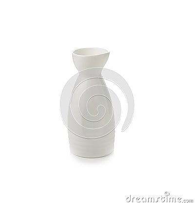 White ceramic bottle isolate on white background Stock Photo