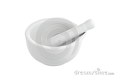 White ceramic pounder Stock Photo