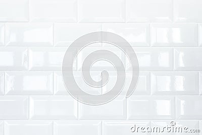 White Ceramic tile brick wall Stock Photo