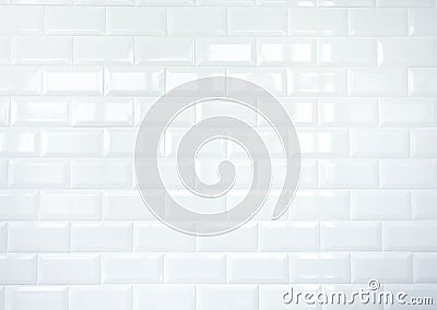 White Ceramic tile brick wall Stock Photo